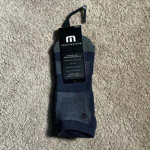 TravisMathew Premium Performance No-Show Socks - Navy/Grey, OSFA